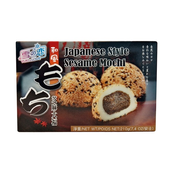 Yuki & Love - Mochi Sesam (japanische Reiskuchen) 210g