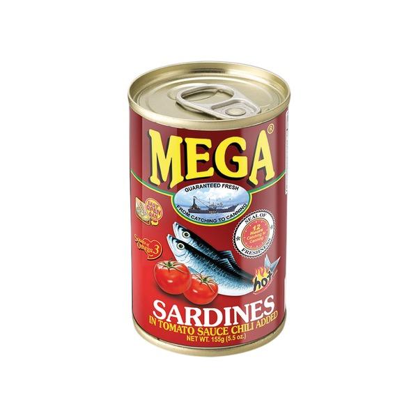 Mega - Sardinen in Tomatensauce mit Chili 155g